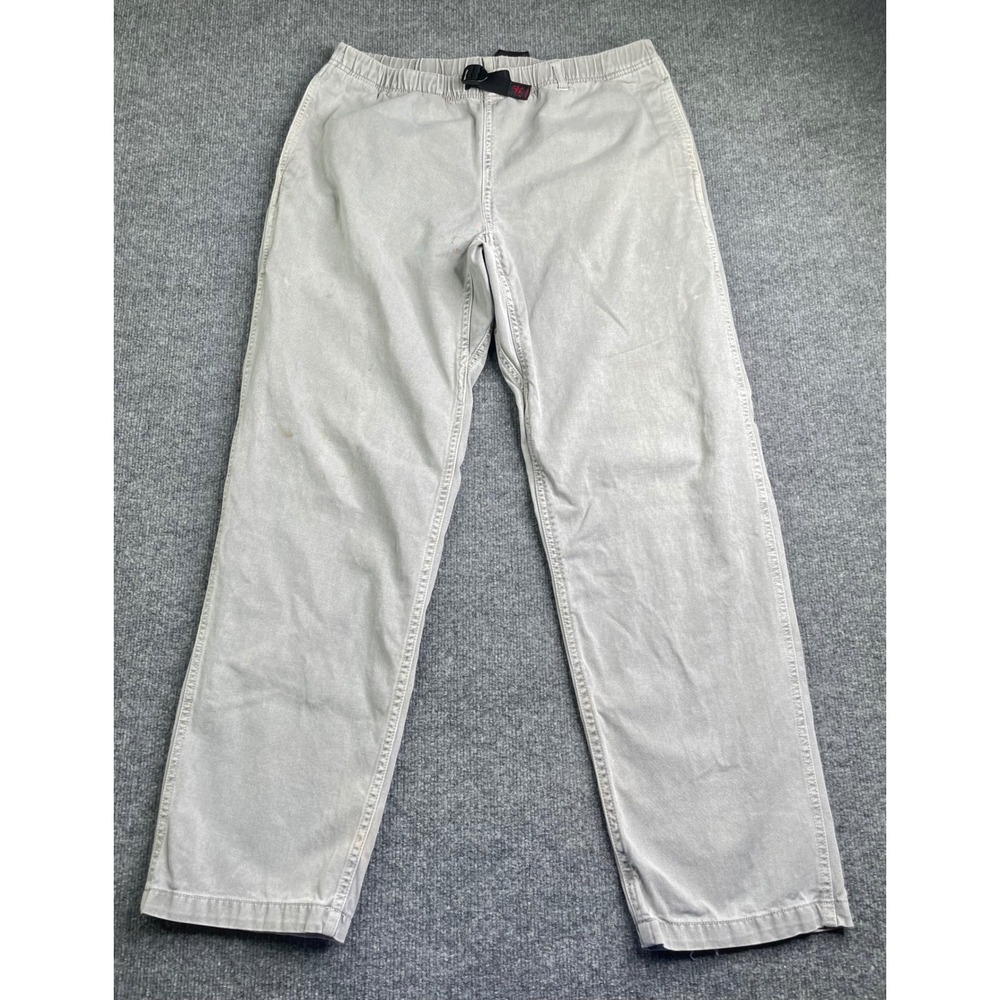 Gramicci G-Pants Mens L Gray Cotton Climbing Belted Straight Leg Trousers